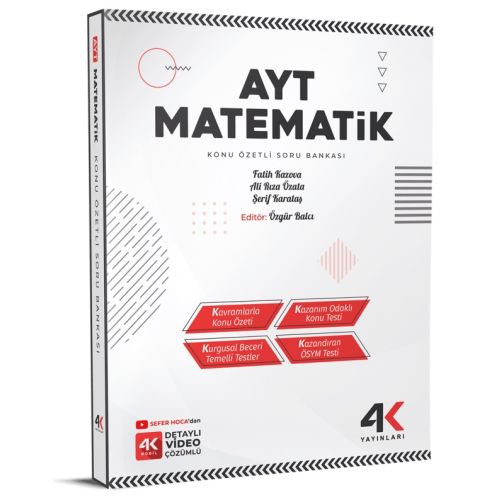 AYT Matematik Konu Özetli Soru Bankası 4K Yayınları