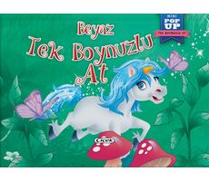 Beyaz Tek Boynuzlu At - Mini Pop-Up - Kolektif - Çiçek Yayıncılık