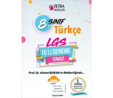 Tetra 8.Sınıf 1.Dönem Türkçe 15 Deneme Sınavı