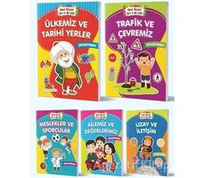 Boya Öğren Çıkartmalı Çocuk Kitapları (5 Kitap Takım) - Kolektif - Beyaz Balina Yayınları
