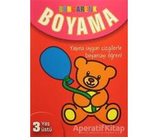 Rengarenk Boyama - 3 Yaş Üstü - Kırmızı Kitap - Kolektif - Parıltı Yayınları