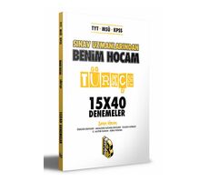 Benim Hocam TYT - MSÜ - KPSS Sınav Uzmanlarından Türkçe 15x40 Denemeler