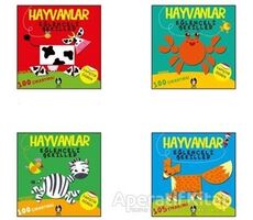 Hayvanlar Eğlenceli Şekiller 4 Kitaplık Set - Kolektif - Çakıl Yayınları