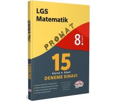 Editör 8. Sınıf LGS Matematik Promat 15 Deneme