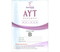 AYT Denemesi B Kitapçık 901908 Karekök Yayınları