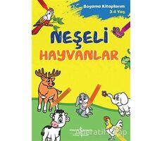 Neşeli Hayvanlar - Boyama Kitaplarım 3-4 Yaş - Kolektif - İş Bankası Kültür Yayınları