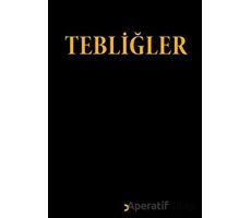 Tebliğler - Emrah Eryılmaz - Cinius Yayınları