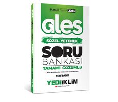 Yediiklim 2023 Master Serisi Ales Sözel Yetenek Tamamı Çözümlü Soru Bankası