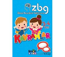 Zihinsel Becerilerimi Geliştiriyorum 3-4 Yaş Kavramlar - Kolektif - limonKIDS