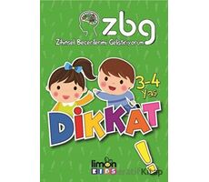 Zihinsel Becerilerimi Geliştiriyorum 3-4 Yaş Dikkat - Kolektif - limonKIDS