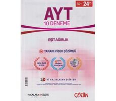 Çözüm Hocalara Geldik AYT Eşit Ağırlık Video Çözümlü 10 Deneme
