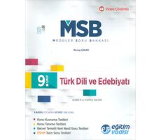 Eğitim Vadisi 9.Sınıf Türk Dili ve Edebiyatı MSB Modüler Soru Bankası