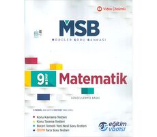 Eğitim Vadisi 9.Sınıf Matematik MSB Modüler Soru Bankası 2024 öncesi müfredat