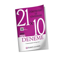 Öğreti Akademi KPSS Eğitim Bilimleri 21 x10 Öğretim İlke ve Yöntemleri Deneme
