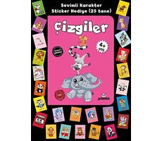 Stickerlı 4+ Yaş Çizgiler - Pedagog Afife Çoruk - Beyaz Panda Yayınları