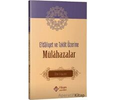 Efdaliyet ve Taklit Üzerine Mülahazalar - İbn Hazm - İtisam Yayınları