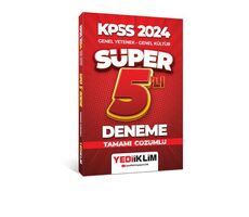 Yediiklim 2024 KPSS Genel Yetenek - Genel Kültür Tamamı Çözümlü Süper 5’li Deneme