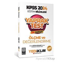 Yediiklim 2024 KPSS Eğitim Bilimleri Ölçe ve Değerlendirme Çek Kopart Yaprak Test