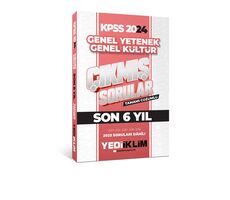 Yediiklim 2024 KPSS Lisans Genel Yetenek Genel Kültür Son 6 Yıl Tamamı Çözümlü Çıkmış Sorular