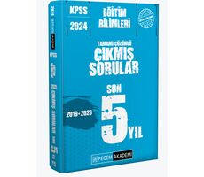 Pegem 2024 KPSS Eğitim Bilimleri Çıkmış Sorular Son 5 Sınav