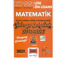 Yargı 2024 KPSS Lise Ön Lisans Matematik Konularına Göre 2010-2022 Çözümlü Çıkmış Soruları