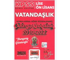 Yargı 2024 KPSS Lise Ön Lisans Vatandaşlık Konularına Göre 2010-2022 Çözümlü Çıkmış Sorular