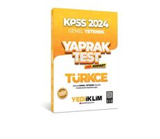 2024 KPSS Türkçe Çek Kopart Yaprak Test Yediiklim Yayınları