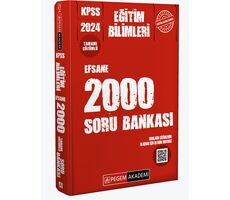 Pegem 2024 KPSS Eğitim Bilimleri Çözümlü Efsane 2000 Soru Bankası