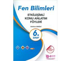 6. Sınıf Fen Bilimleri Etkileşimli Konu Anlatım Föyleri - Gülcihan Denizli - 4 Adım Yayınları