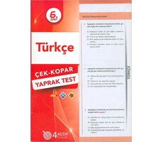 6. Sınıf Türkçe Çek Kopar Yaprak Test - Kolektif - 4 Adım Yayınları