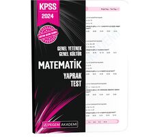 Pegem Akademi 2024 KPSS Matematik Yaprak Test