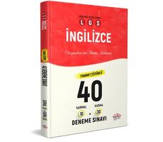 Editör LGS İngilizce (10 Sarmal + 30 Karma) 40 Deneme Sınavı