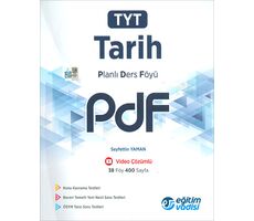 TYT Tarih PDF Planlı Ders Föyü Eğitim Vadisi Yayınları