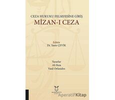 Ceza Hukuku Felsefesine Giriş Mizan-ı Ceza - Vasil Orfanides - Akademisyen Kitabevi