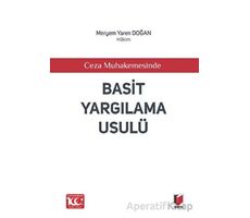 Ceza Muhakemesinde - Basit Yargılama Usulü - Meryem Yaren Doğan - Adalet Yayınevi