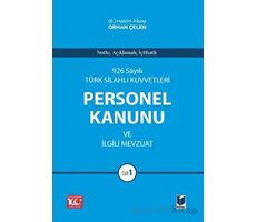 926 Sayılı Türk Silahlı Kuvvetleri Personel Kanunu ve İlgili Mevzuat (2 Cilt)