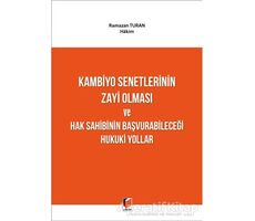 Kambiyo Senetlerinin Zayi Olması ve Hak Sahibinin Başvurabileceği Hukuki Yollar