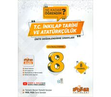 8.Sınıf T.C İnkılap Tarihi ve Atatürkçülük Ünite Değerlendirme Sınavları 8 Fasikül Spoiler Yayınları