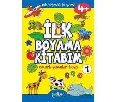 Çıkartmalı İlk Boyama Kitabım - 1 (4+ Yaş) - Buçe Dayı - Pinokyo Yayınları