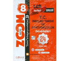 8.Sınıf LGS Zoom T.C. İnkılap Tarihi ve Atatürkçülük 24 lü Deneme Sınavı Günay Yayınları