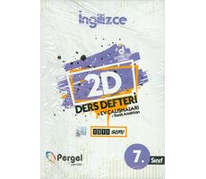 7.Sınıf İngilizce 2D Ders Defteri Ev Çalışmaları Pergel Yayınları