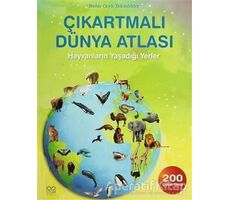 Çıkartmalı Dünya Atlası - Hayvanların Yaşadığı Yerler - Ruth Brocklehurst - 1001 Çiçek Kitaplar