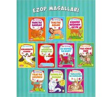 Ezop Masalları Büyük Boy - 10 Kitap Takım - Ezop - Ema Çocuk