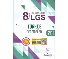8.Sınıf LGS Türkçe 20 Deneme Karekök Yayınları
