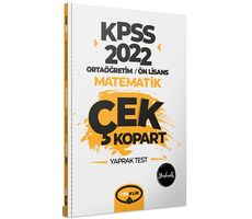 Yediiklim 2022 KPSS Ortaöğretim Ön Lisans Genel Yetenek Matematik Çek Kopart Yaprak Test