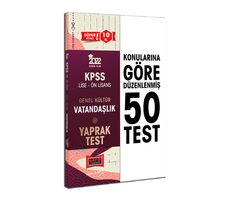 Yargı Yayınları 2022 KPSS Lise Ön Lisans Vatandaşlık Yaprak Test