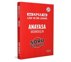 2022 KPSS Lise & Ön Lisans Anayasa Vatandaşlık Soru Bankası Data Yayınları