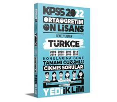 Yediiklim 2022 KPSS Ortaöğretim Ön Lisans Türkçe Konularına Göre Çözümlü Çıkmış Sorular