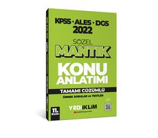 Yediiklim 2022 KPSS-ALES-DGS Sözel Mantık Konu Anlatımı