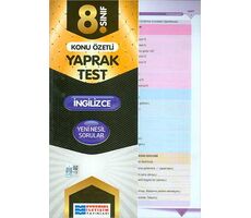 8. Sınıf İngilizce Konu Özetli Yaprak Test - Kolektif - Evrensel İletişim Yayınları
